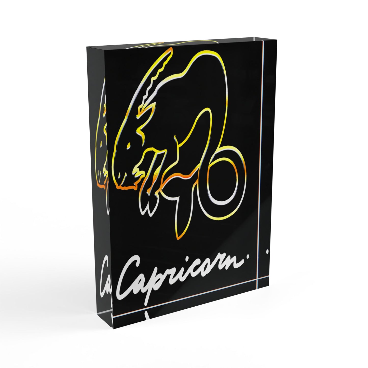 Capricorn Goat, Photo Block (Black)