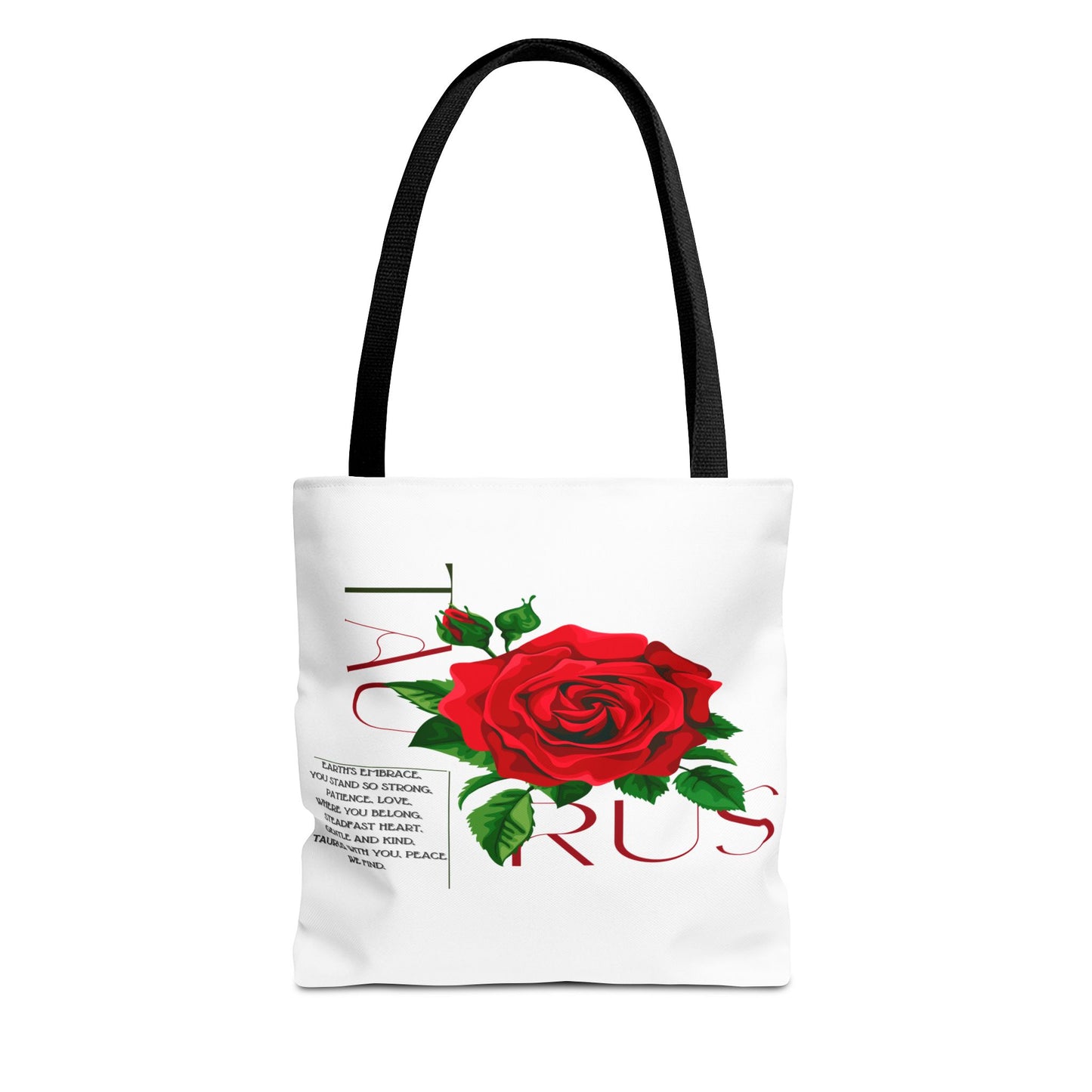 Taurus Rose White Tote Bag, 3 Sizes