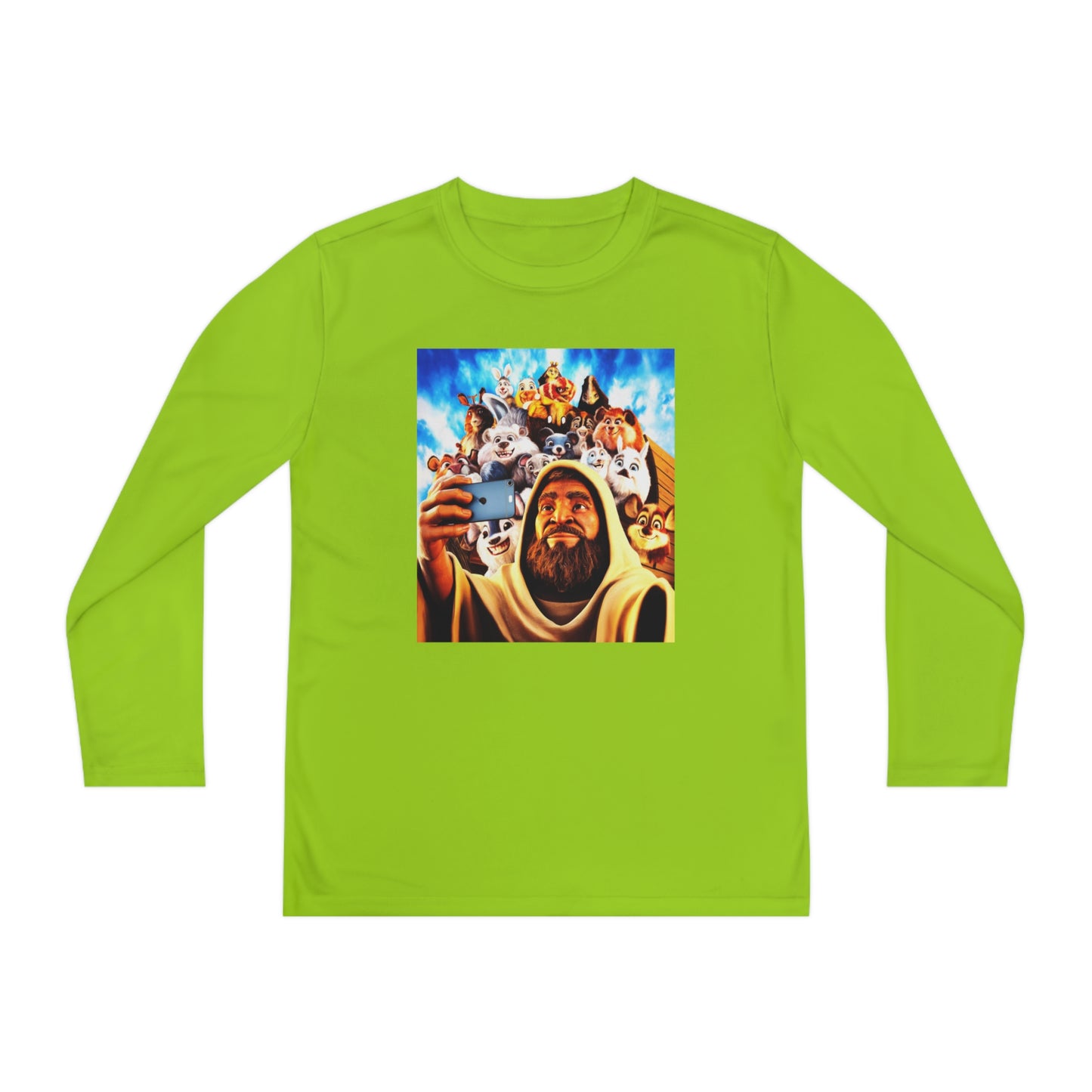 Noah's Selfie, Youth Long Sleeve Competitor Tee