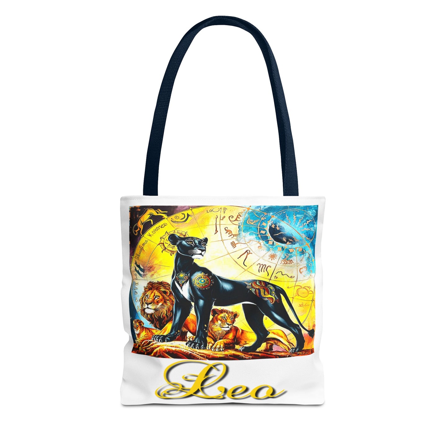 Leo White Tote Bag, 3 Sizes