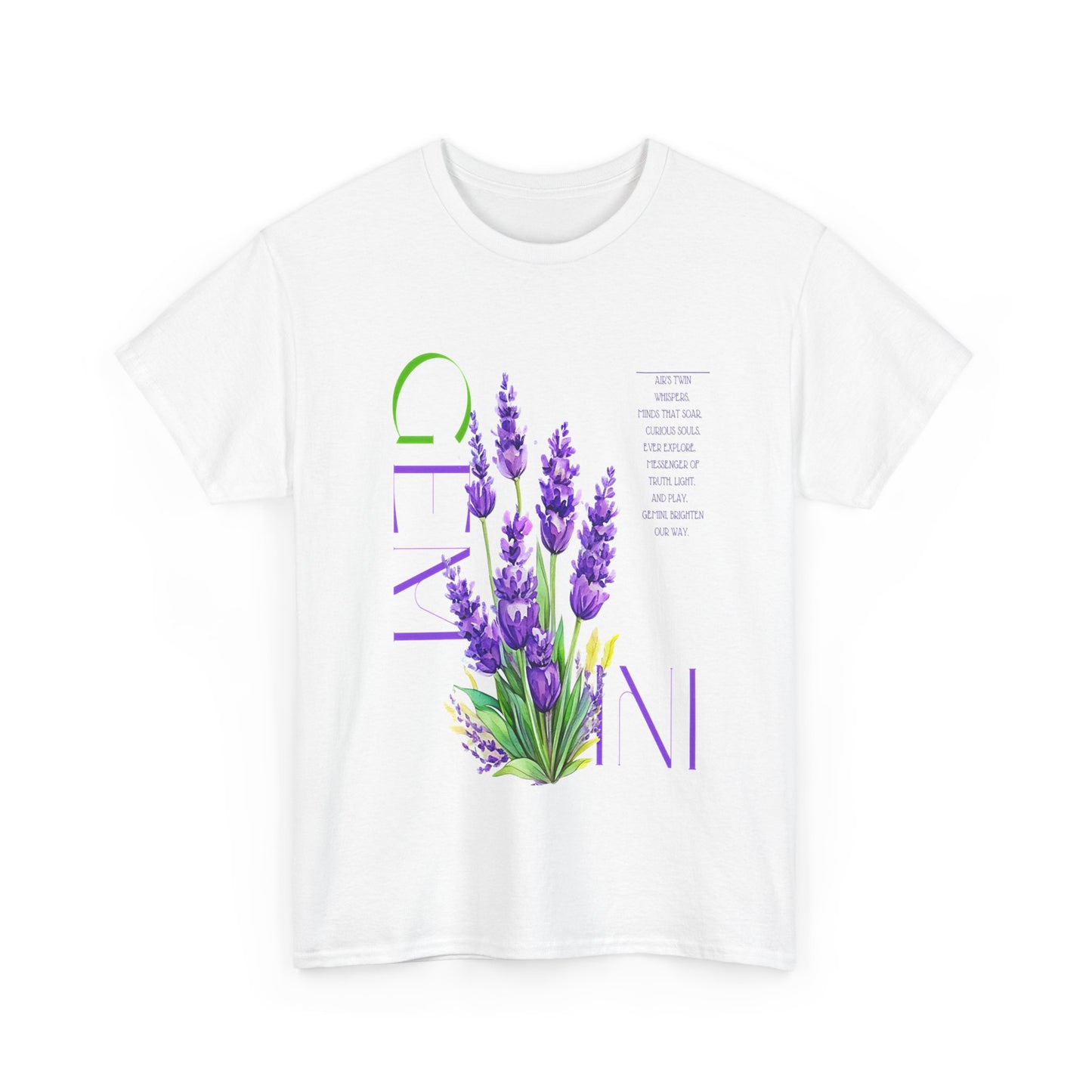 Gemini Lavender, Unisex Heavy Cotton Tee