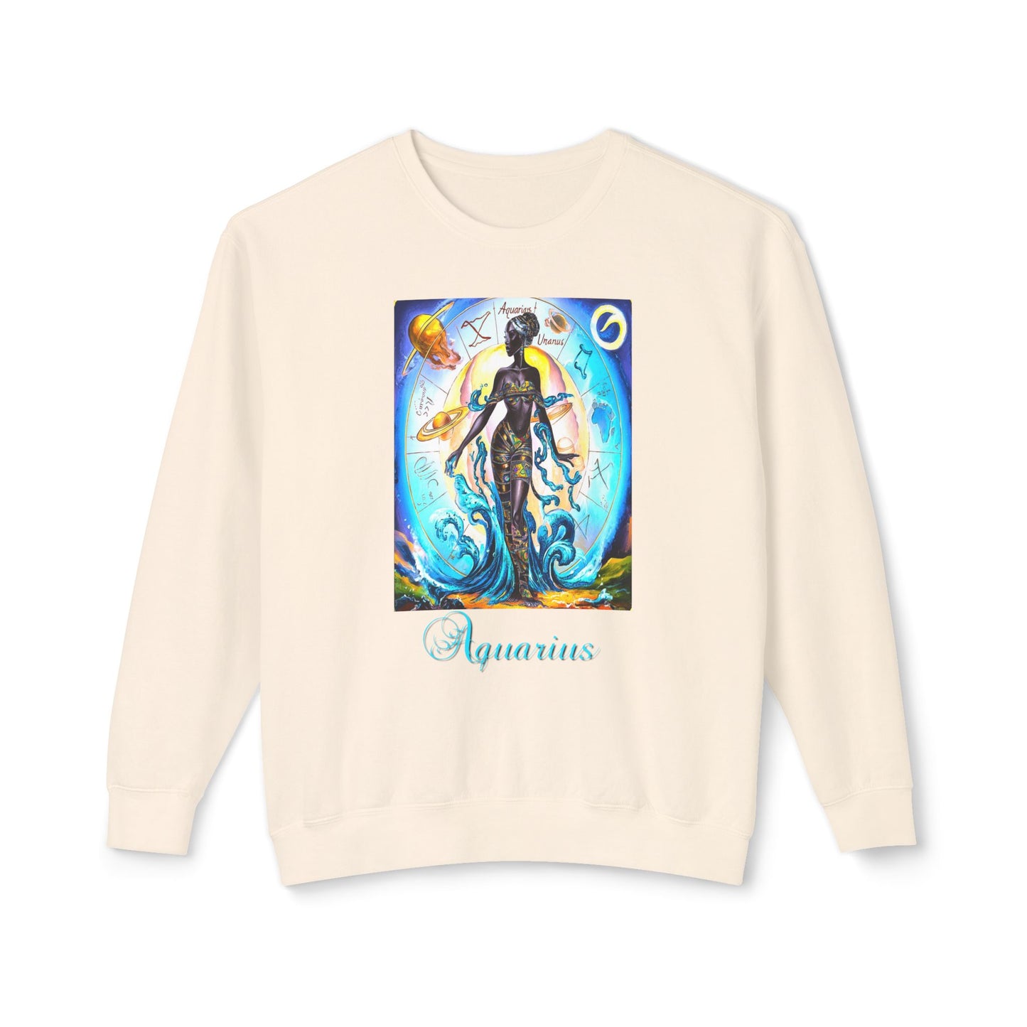 Aquarius, Unisex Lightweight Crewneck Sweatshirt