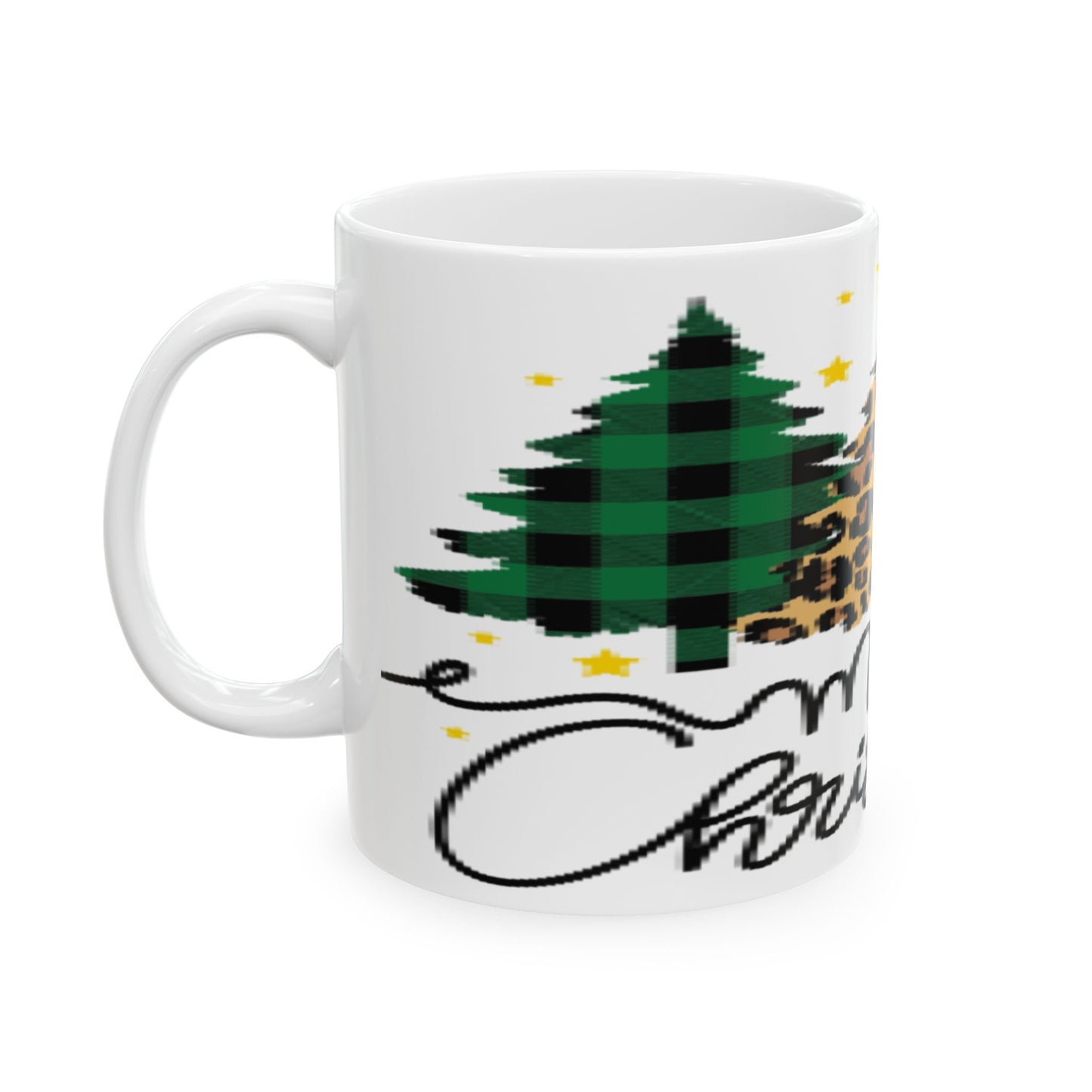 Patchwork Christmas Trees, Ceramic Mug, (11oz, 15oz)