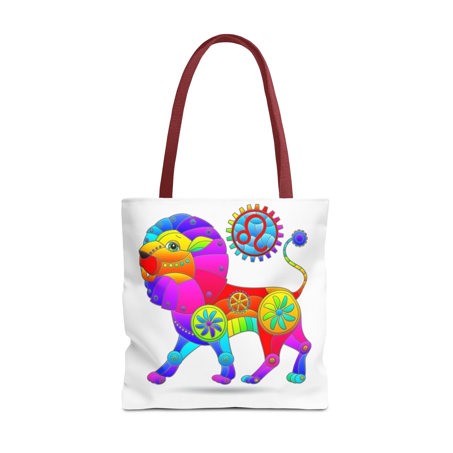 Leo Rainbow Steampunk, White Tote Bag