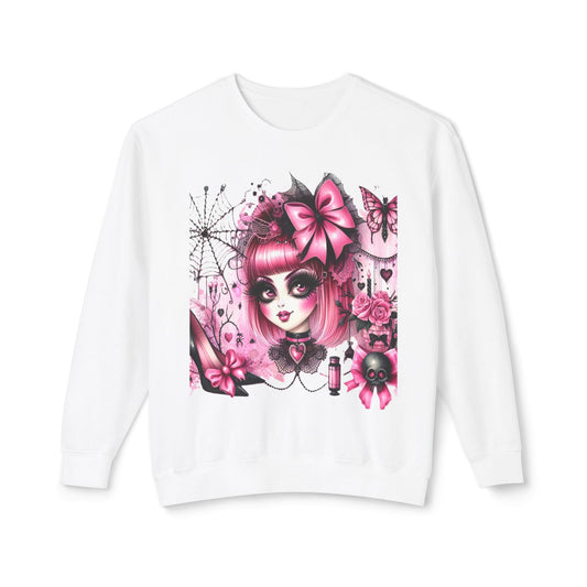 Coquette Halloween IV, Unisex Lightweight Crewneck Sweatshirt