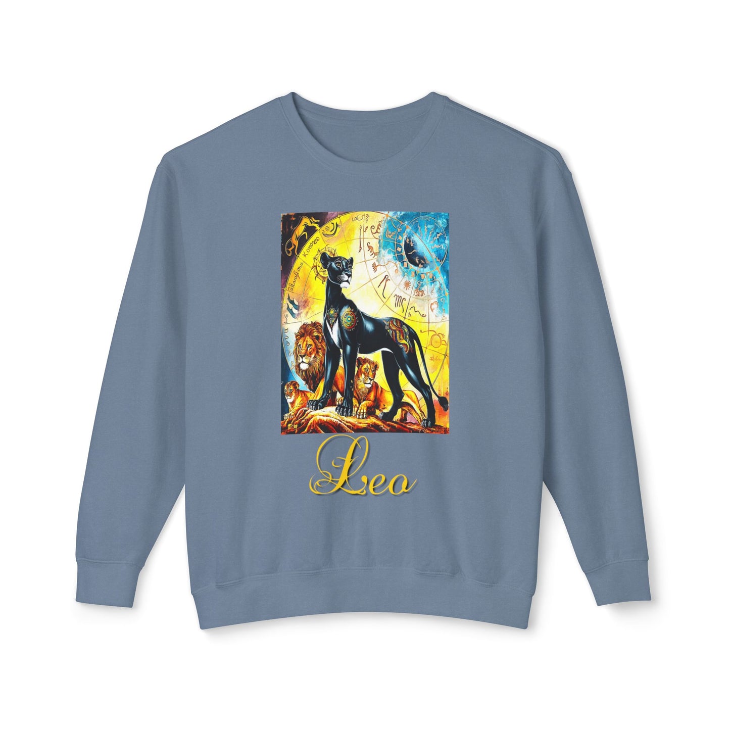 Leo, Unisex Lightweight Crewneck Sweatshirt