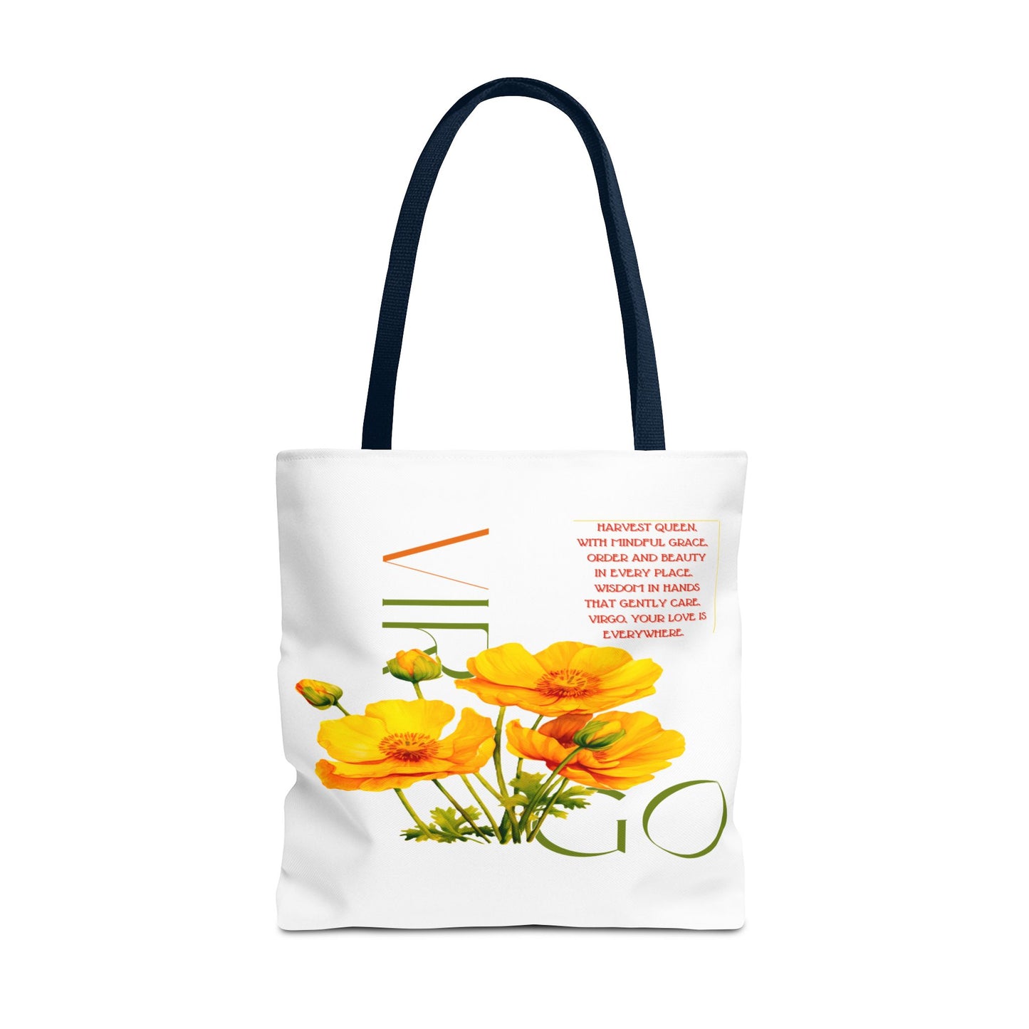 Virgo Buttercups White Tote Bag, 3 Sizes