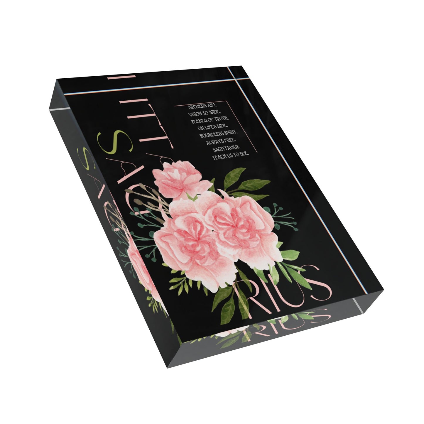 Sagittarius Pink Carnations, Photo Block