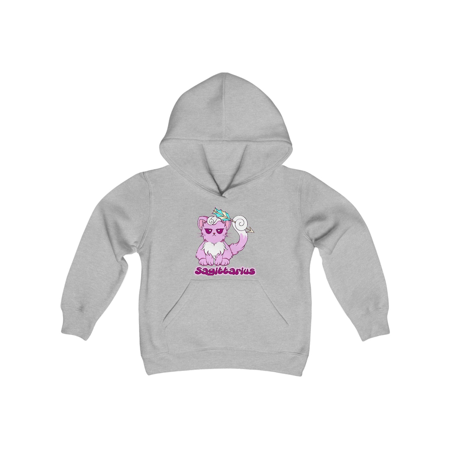 Sagittarius Anime Cat,Youth Heavy Blend Hooded Sweatshirt