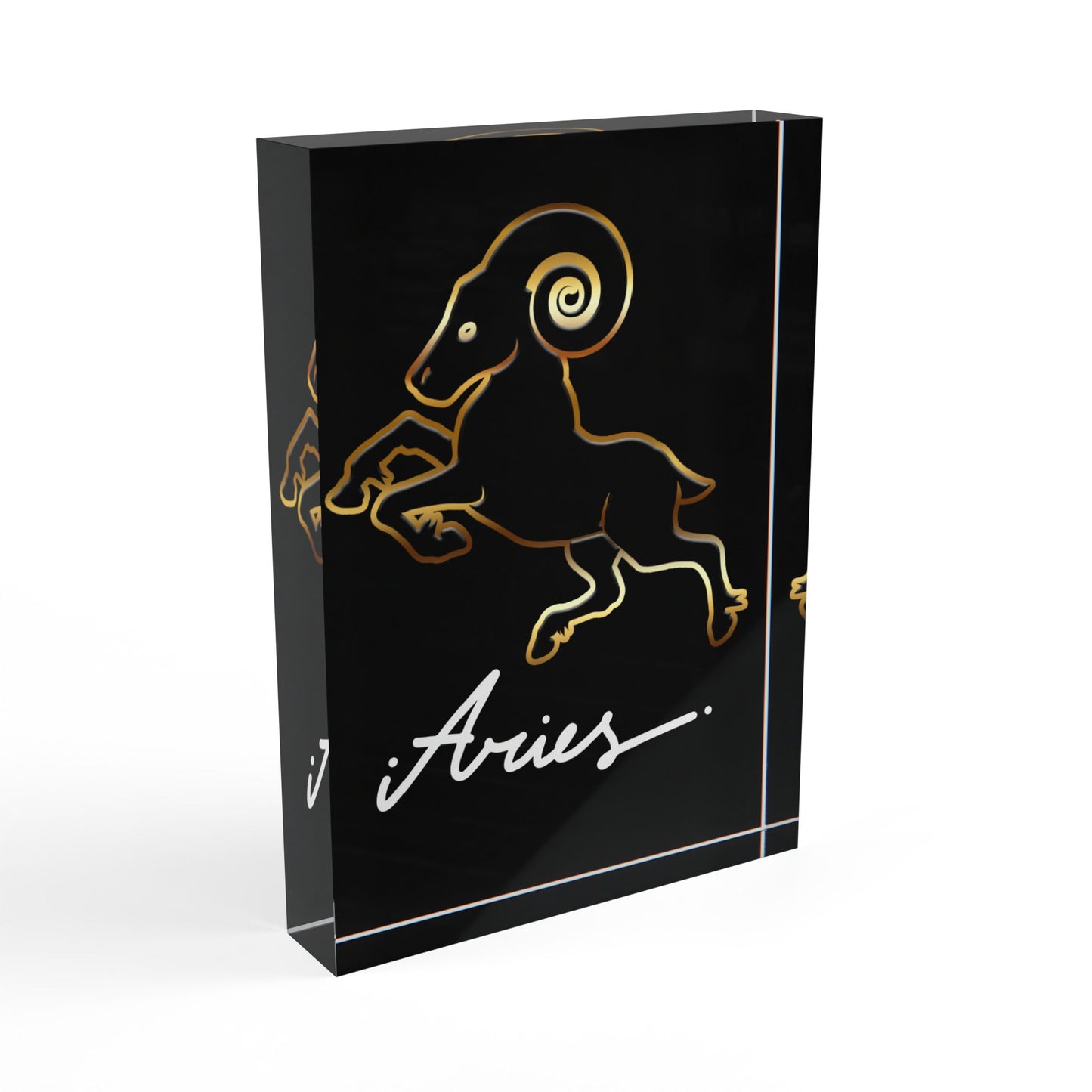 Aries Ram Photo Block, Black