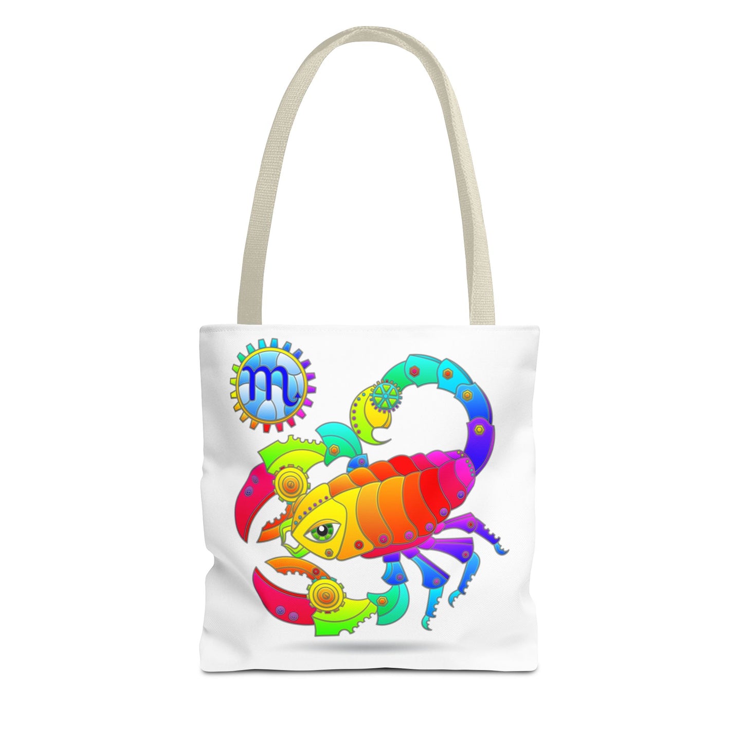 Scorpio Rainbow Steampunk, White Tote Bag