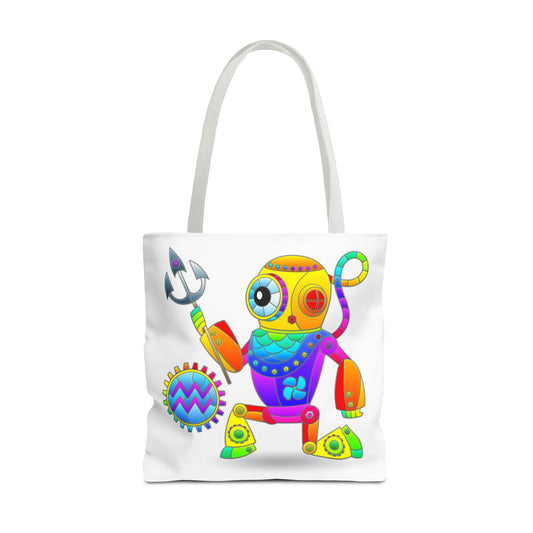 Aquarius Rainbow Steampunk, White Tote Bag