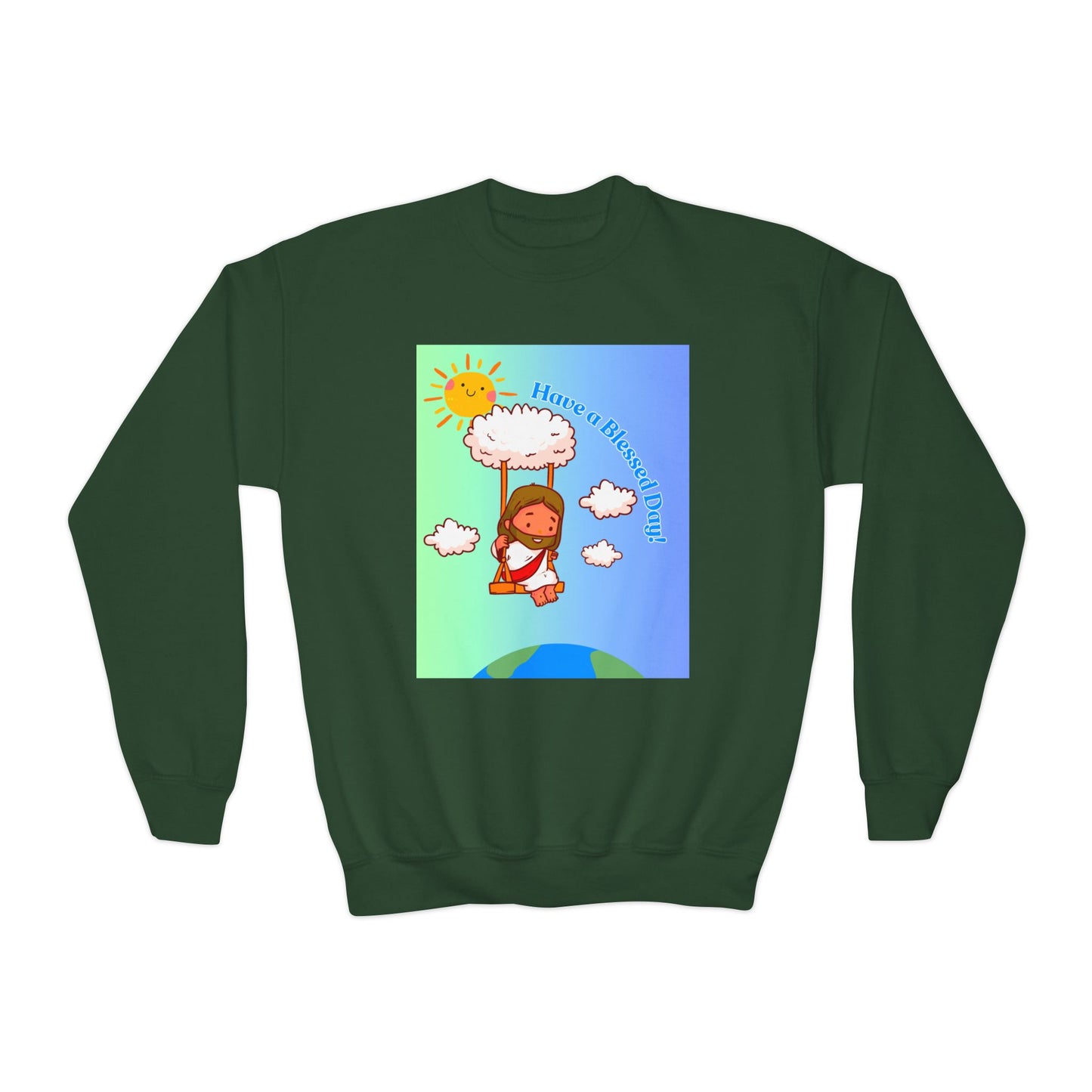 Have a Blessed Day! Youth Crewneck Sweatshirt