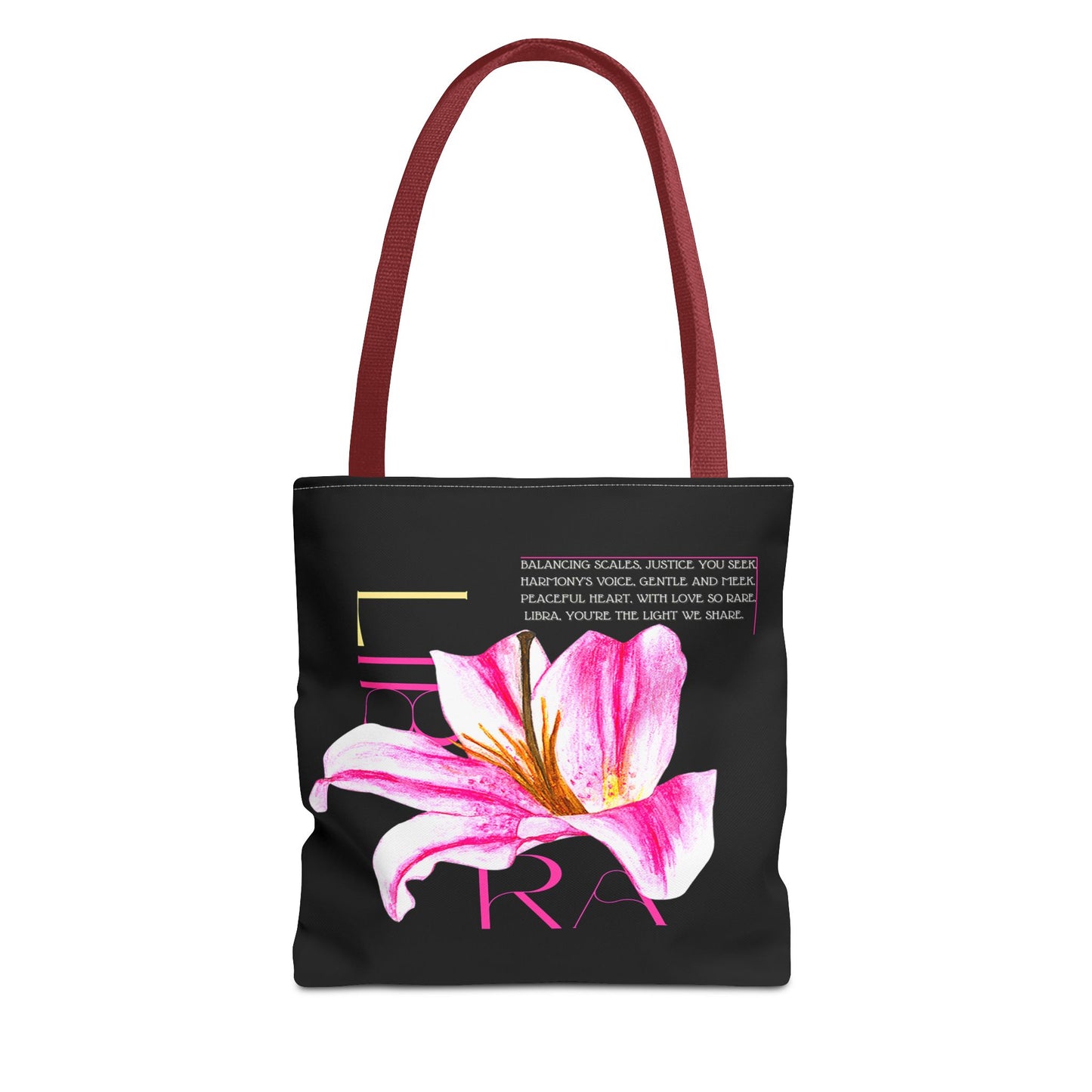 Libra Lily Black Tote Bag, 3 Sizes