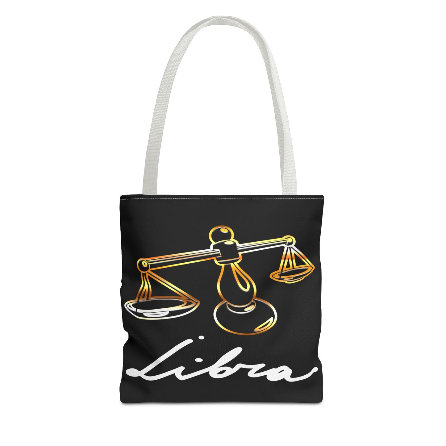 Libra Scales Black Tote Bag, 3 Sizes