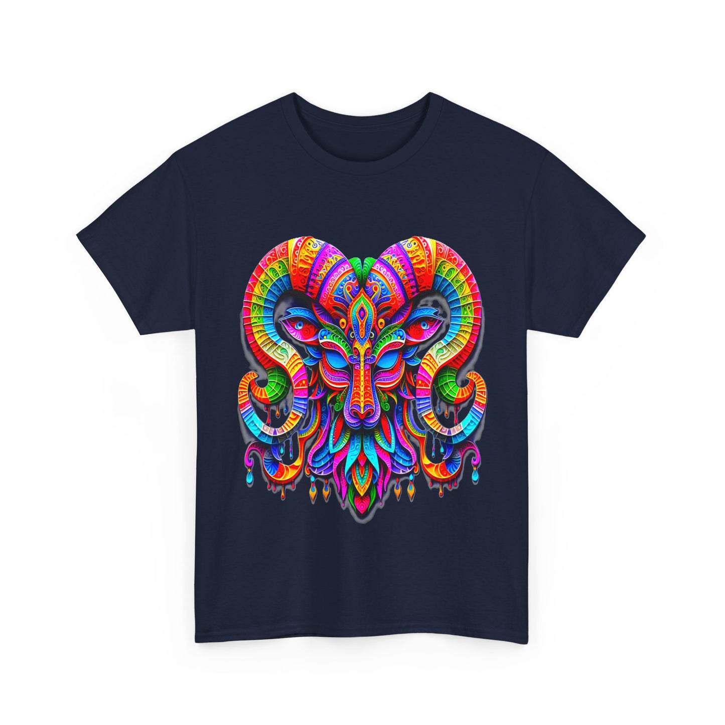 Capricorn Mask, Unisex Heavy Cotton Tee