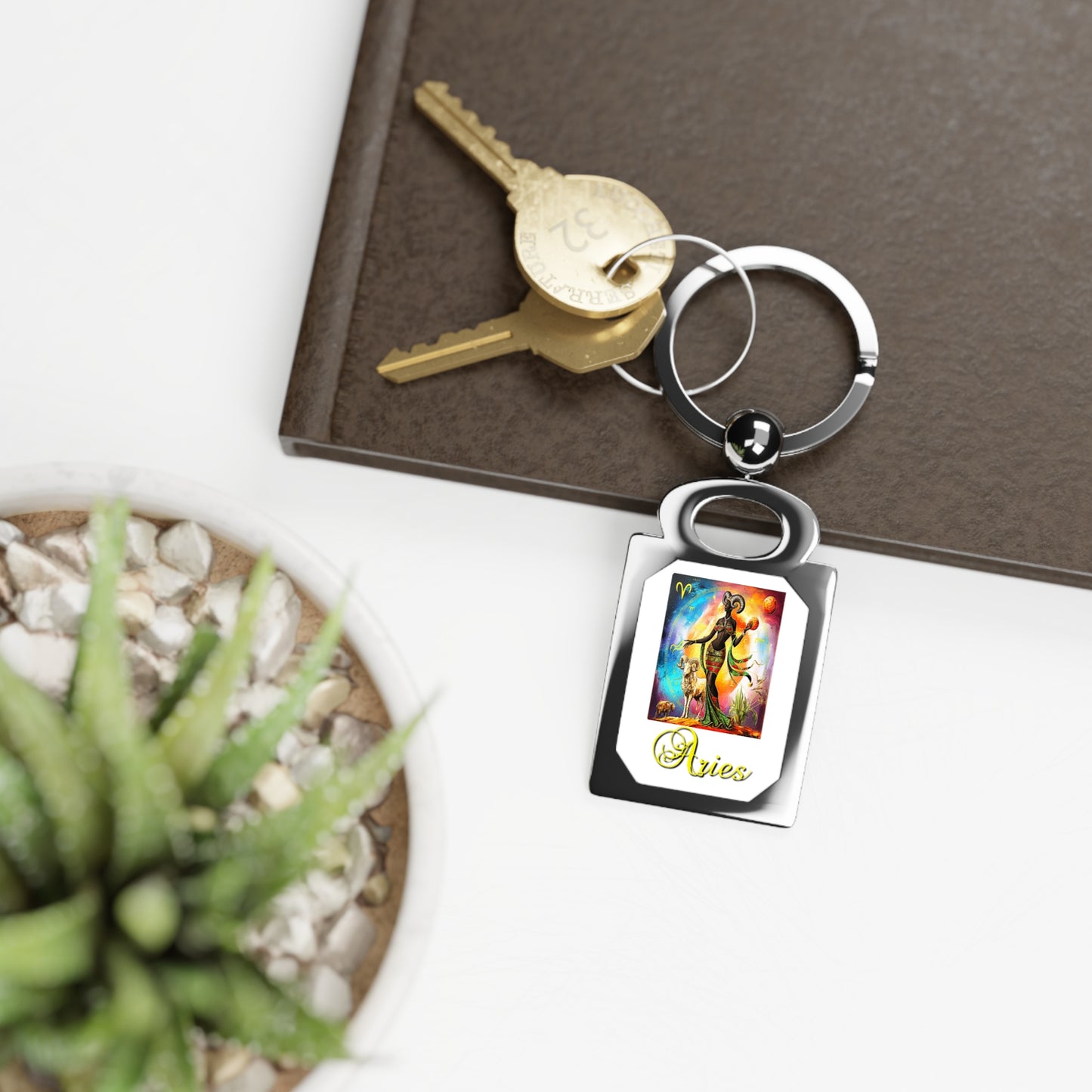 Aries Godess, Rectangle Photo Keyring