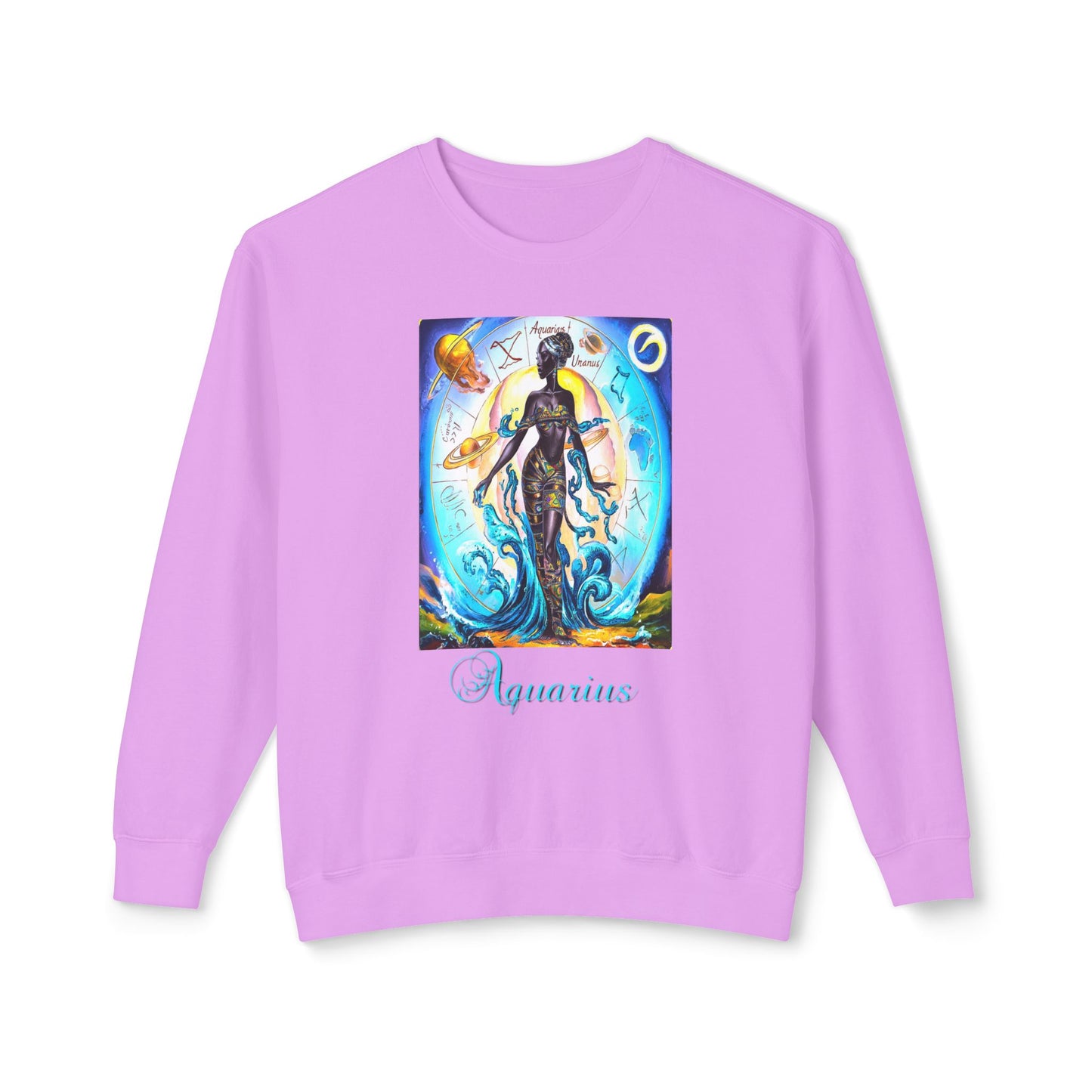 Aquarius, Unisex Lightweight Crewneck Sweatshirt