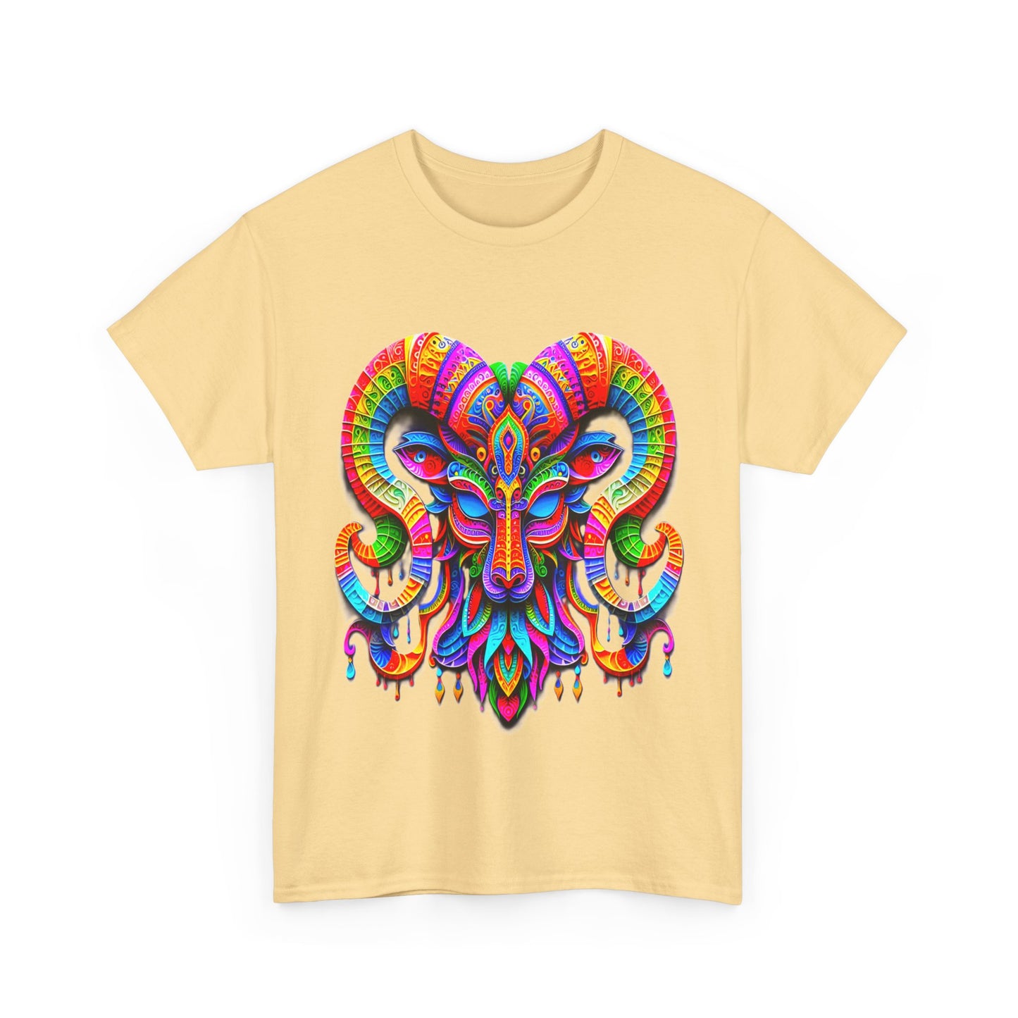 Capricorn Mask, Unisex Heavy Cotton Tee