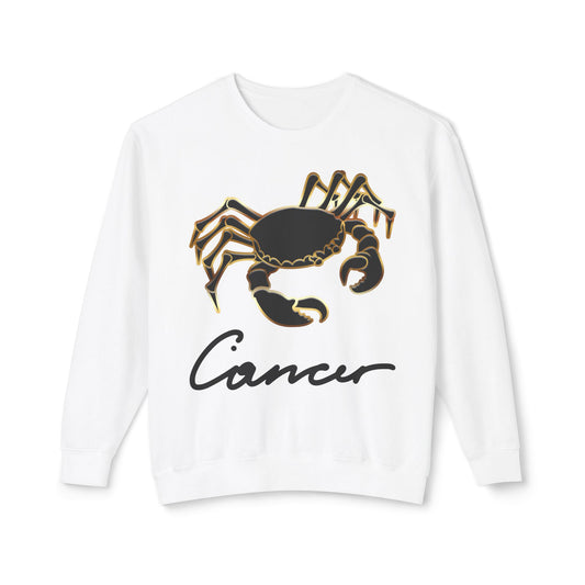 Cancer Crab, Unisex Lightweight Crewneck Sweatshirt