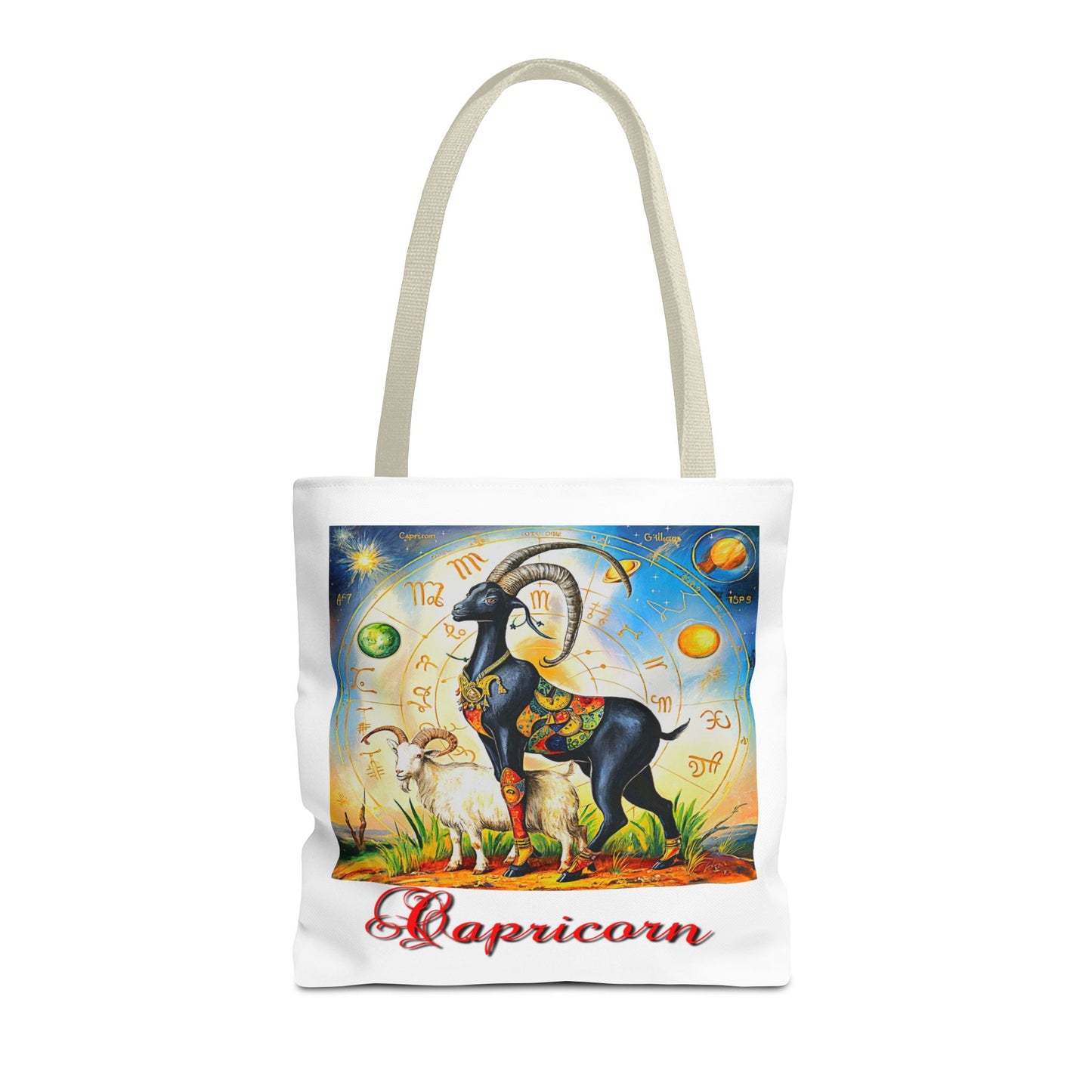 Capricorn White Tote Bag, 3 Sizes