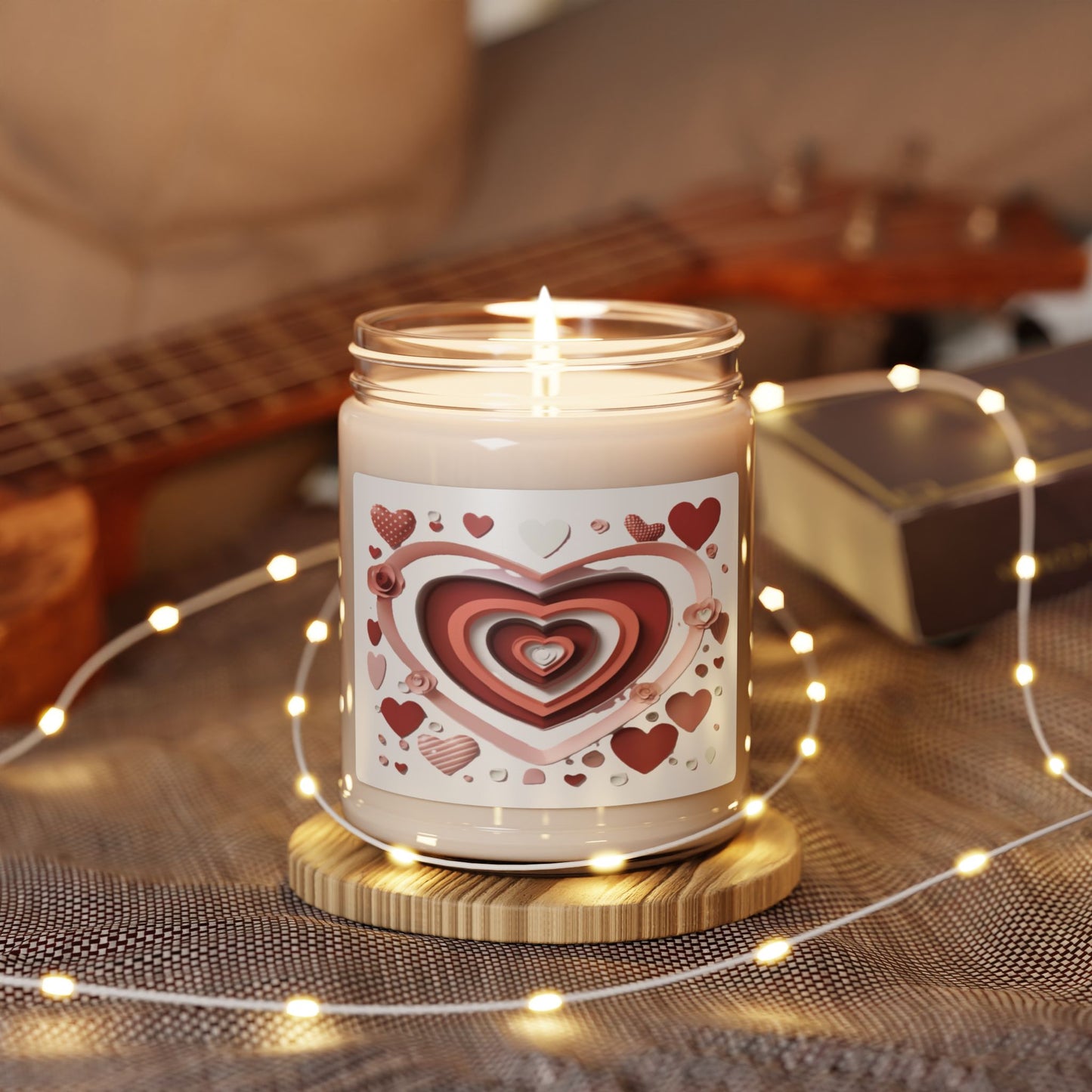 3D Love Hearts Soy Candle, 10 Scents