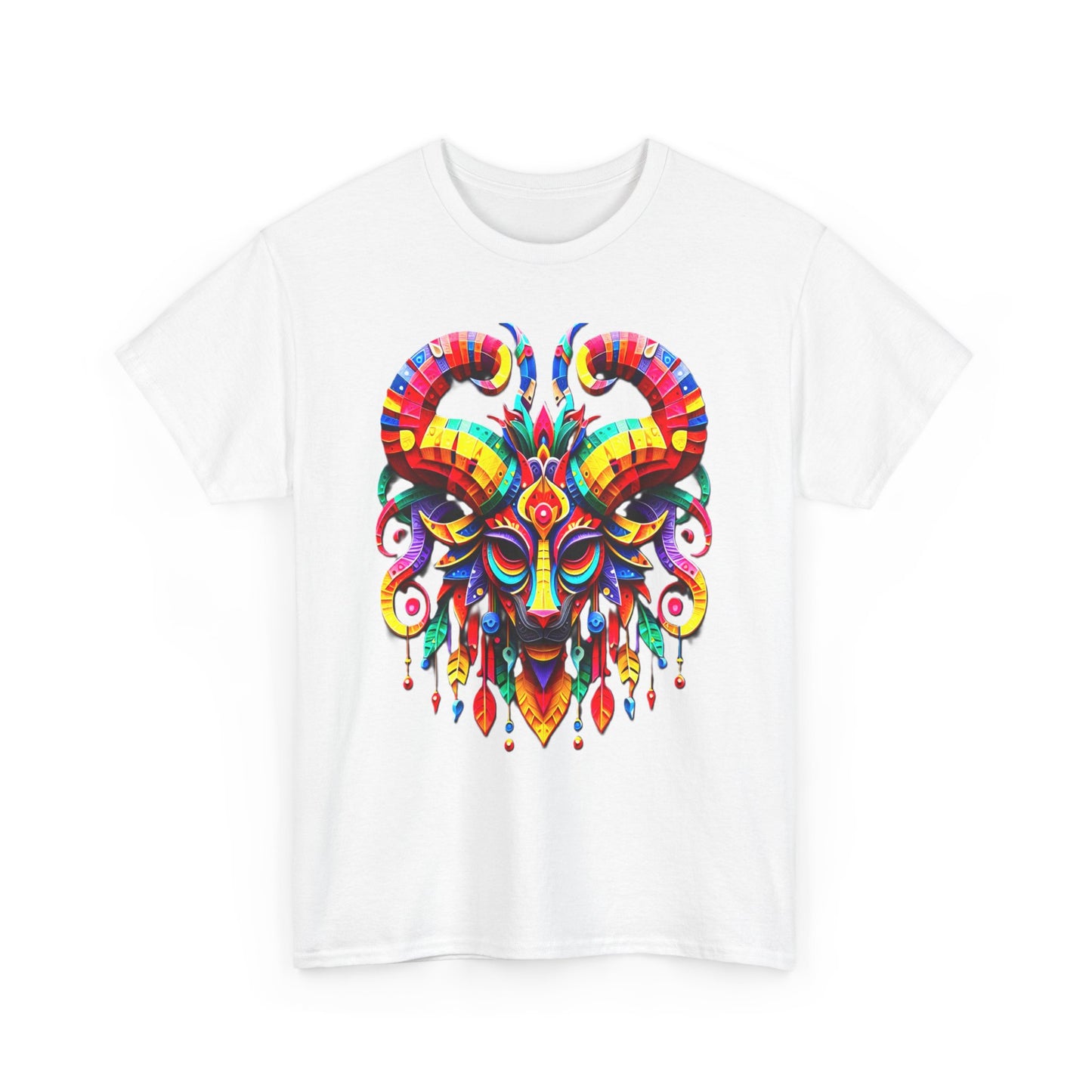 Aries Mask, Unisex Heavy Cotton Tee