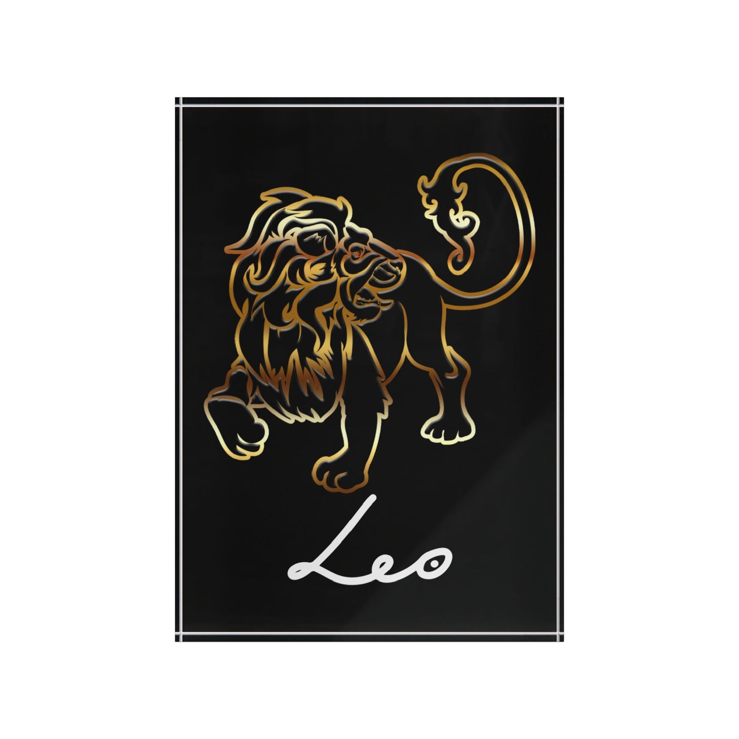 Leo Lion Photo Block, Black