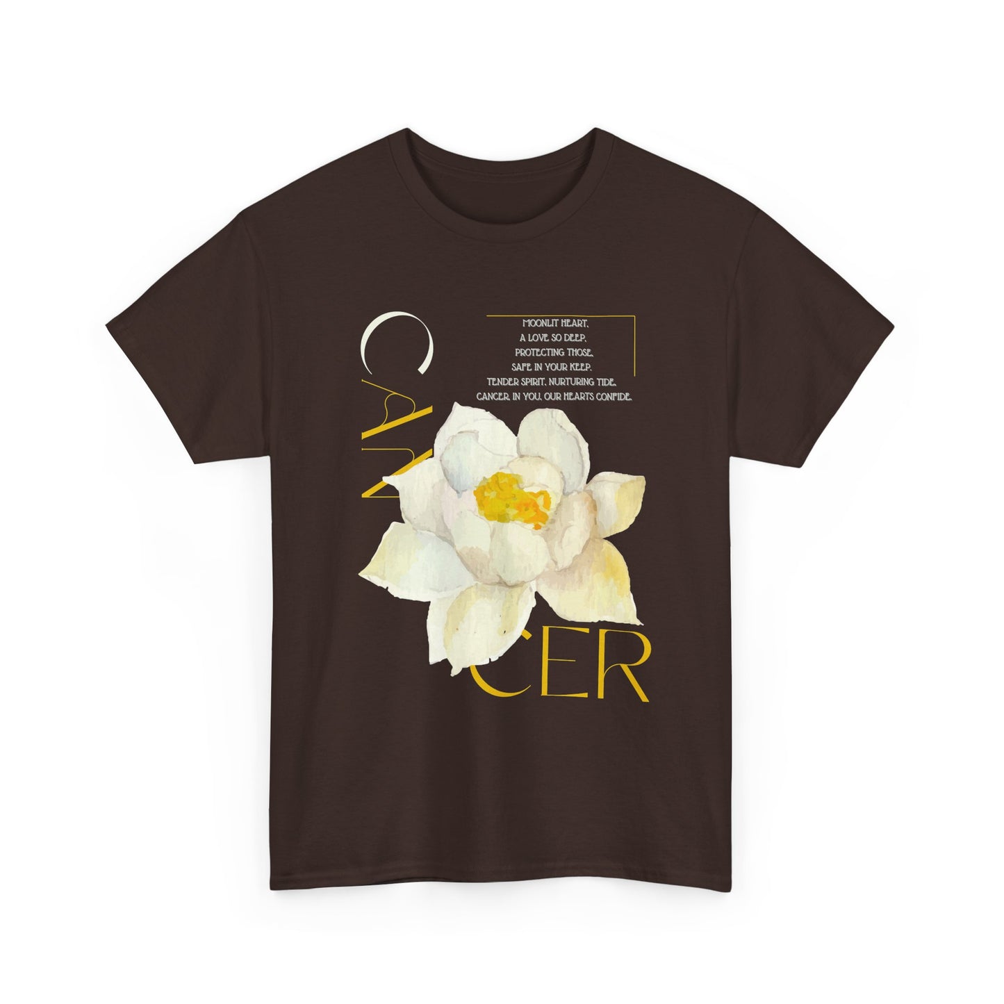 Cancer White Lotus, Unisex Heavy Cotton Tee