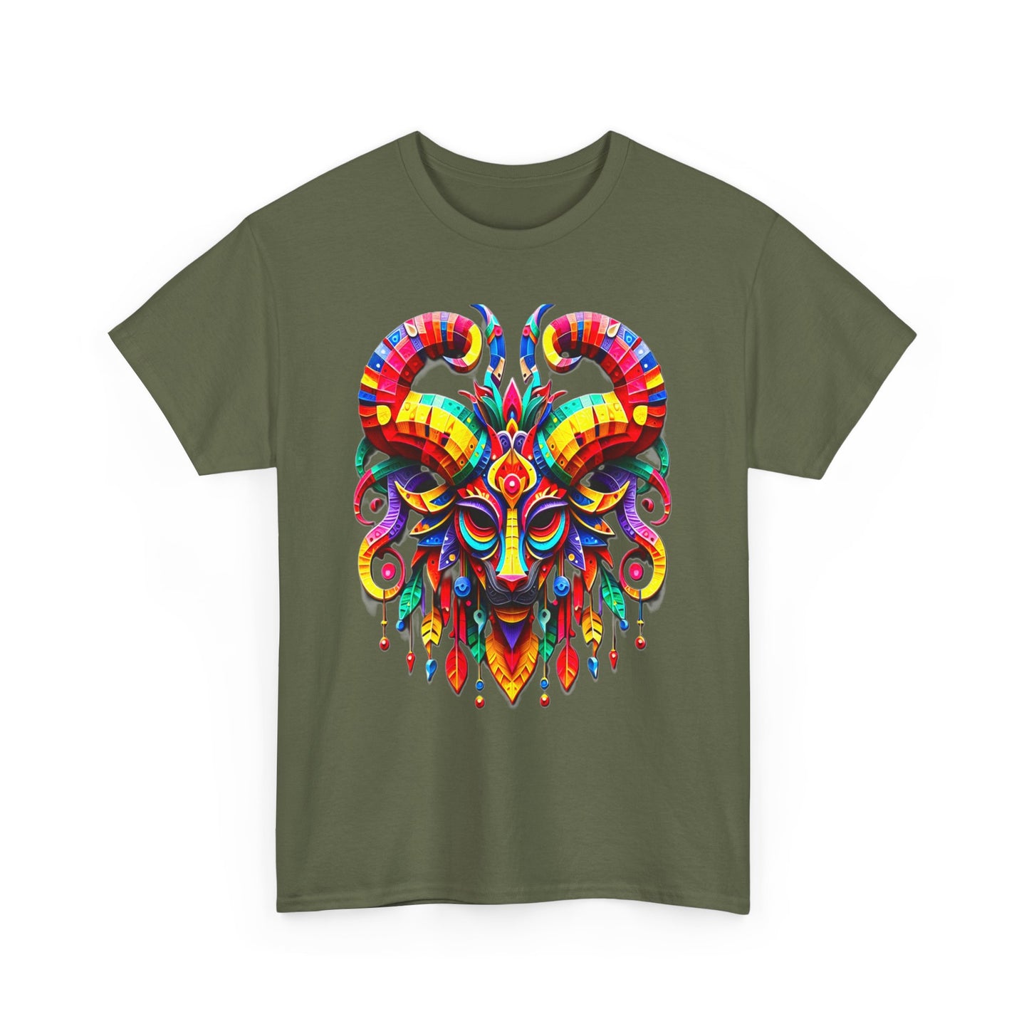 Aries Mask, Unisex Heavy Cotton Tee