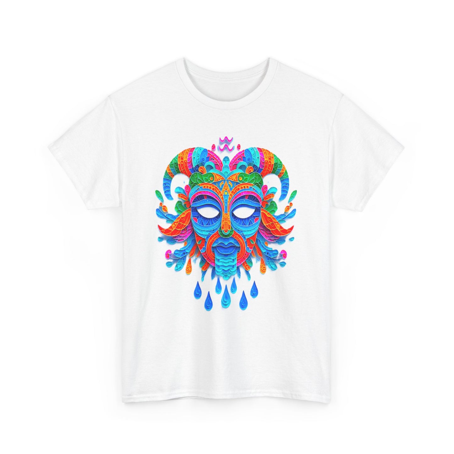 Aquarius Mask, Unisex Heavy Cotton Tee