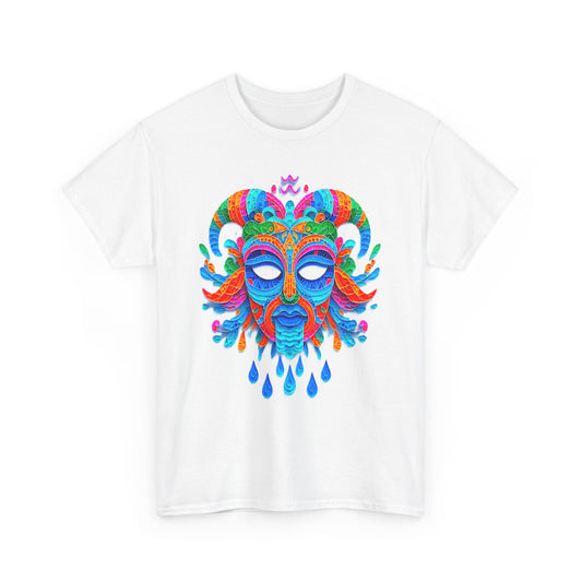 Aquarius Mask, Unisex Heavy Cotton Tee