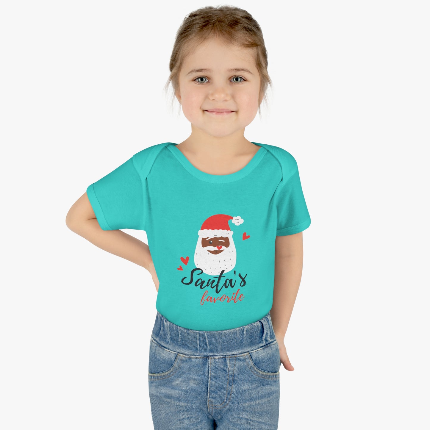 Santa's Favorite, Infant Baby Rib Bodysuit