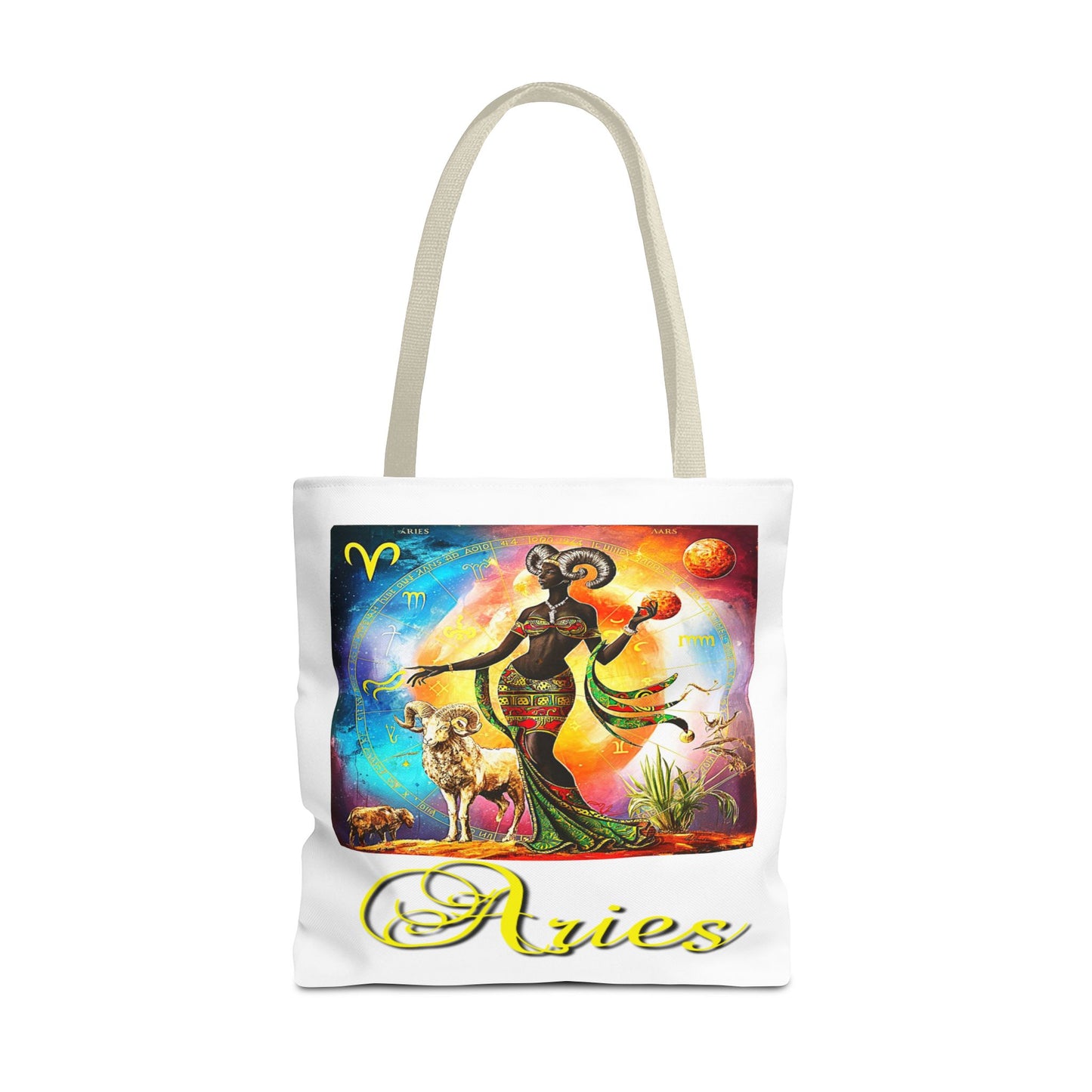 Aries White Tote Bag, 3 Sizes